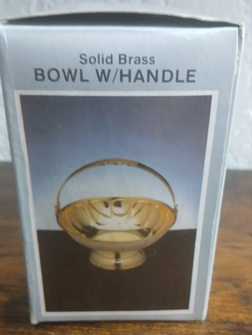 NIB Solid Brass Bowl with Handle
